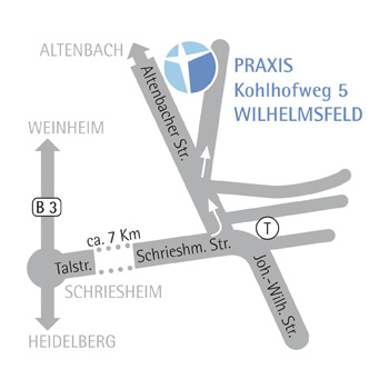 Anfahrt zur Praxis Winkelstern